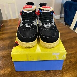 Jordan Black and Cream Athletic Shoes